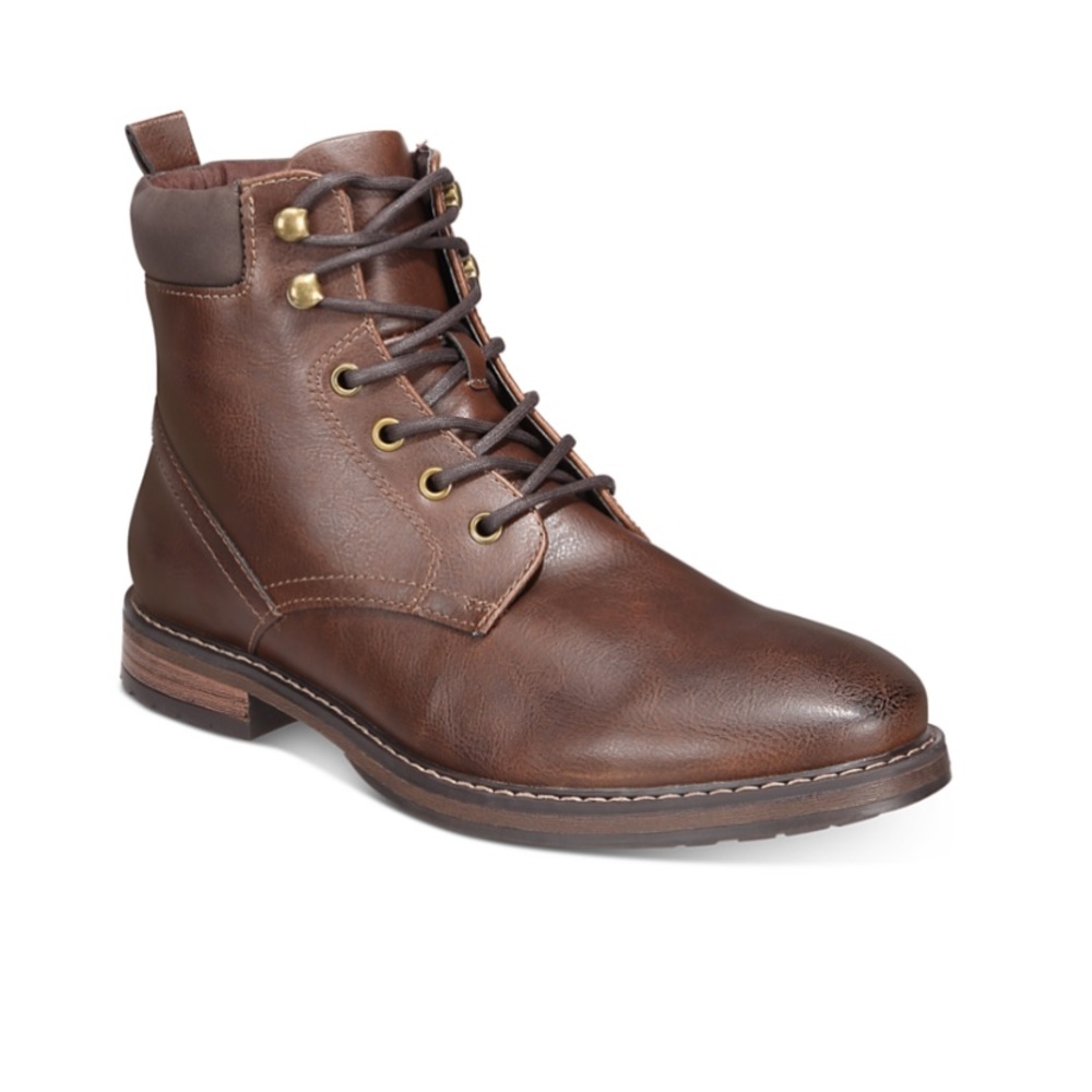 Club Room Westin Brown Lace Up Boots